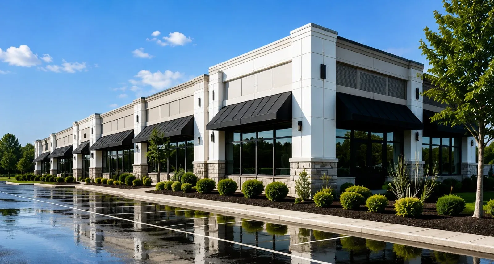 Modern commercial building exterior
