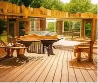 Deck and patio cleaning