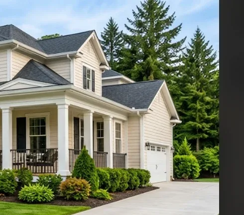 Well maintained home exterior with clean siding and landscaping